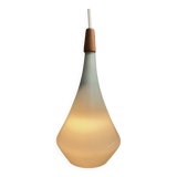 Suspension Holmegaard en verre gris années 1960