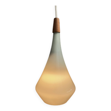 Suspension Holmegaard en verre gris années 1960