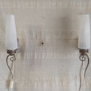 Appliques modernistes en laiton et opaline - mid. XXeme