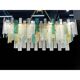 Monumental Rectangular Strip “Listelli” Murano Glass Chandelier by Simoeng