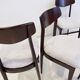 Set of six mid-century Italian wooden dining chairs.