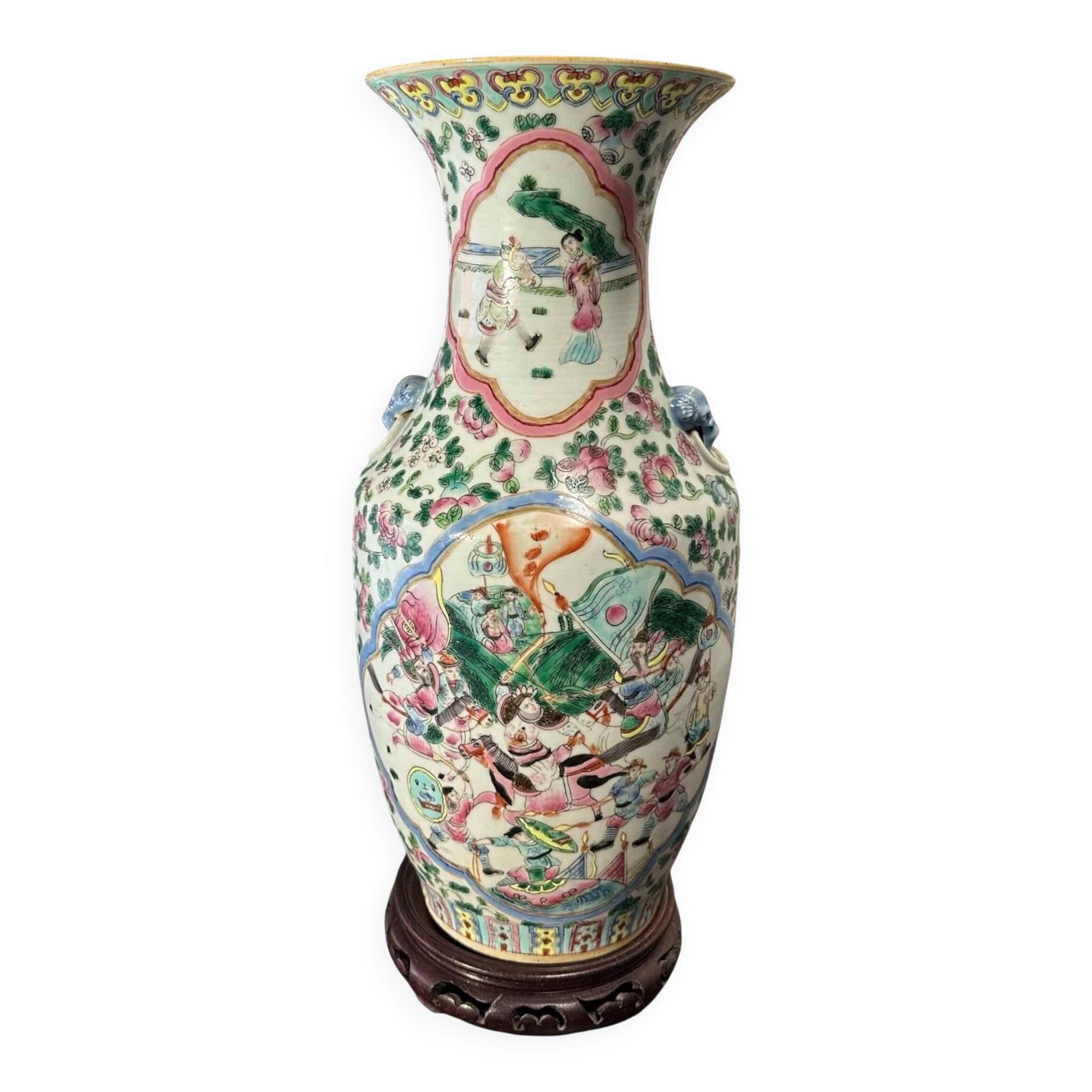 Chinese porcelain vase from the Canton period, 20th century.