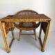 Bureau enfant en rotin avec son fauteuil