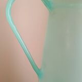 Broc en verre vert d'eau, années 70