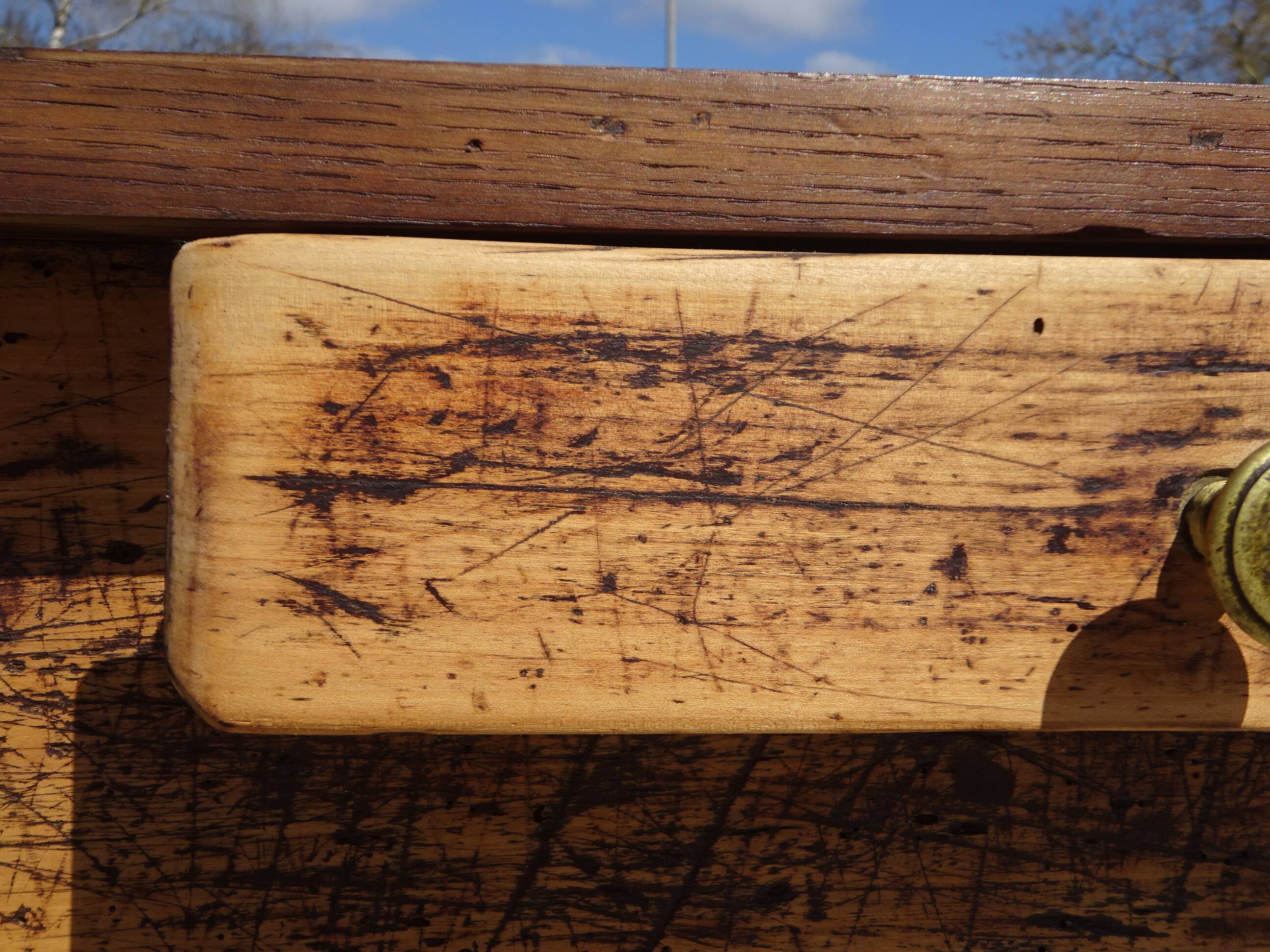 Restored solid oak farmhouse table