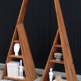 Etagère bibliothèque ou chevet en bois de pin, années 70