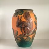 Ipsen vase with squirrel decoration