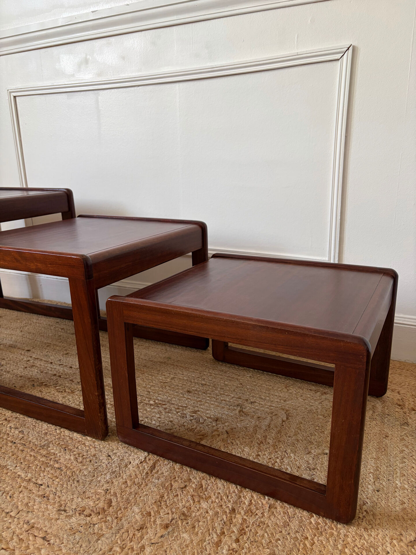 Nest of tables in teak from the 1960s.