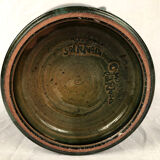 Clément Massier Golfe Juan vase with braided handles in glazed earthenware