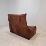 Montis “The Rock” Sofa In Brown Leather By Gerard Van Den Berg, 1970s