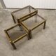 Lot de 3 tables gigogne orme et verre fumé 1970