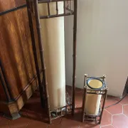 Vintage lamps in bamboo and paper