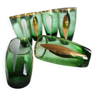 6 crystal liqueur glasses