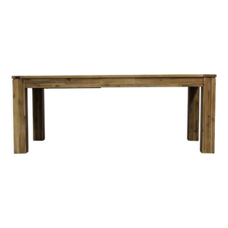 Table à manger extensible en acacia, 10 à 12 couverts