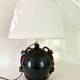 Ceramic lamp, 2M fabric cable, cotton lampshade