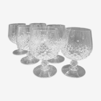 Set of 6 cognac glasses