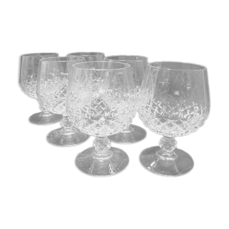 Set of 6 cognac glasses