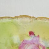 Pair of limoges porcelain plate ''Mandavy de mavaleix'' rose decoration