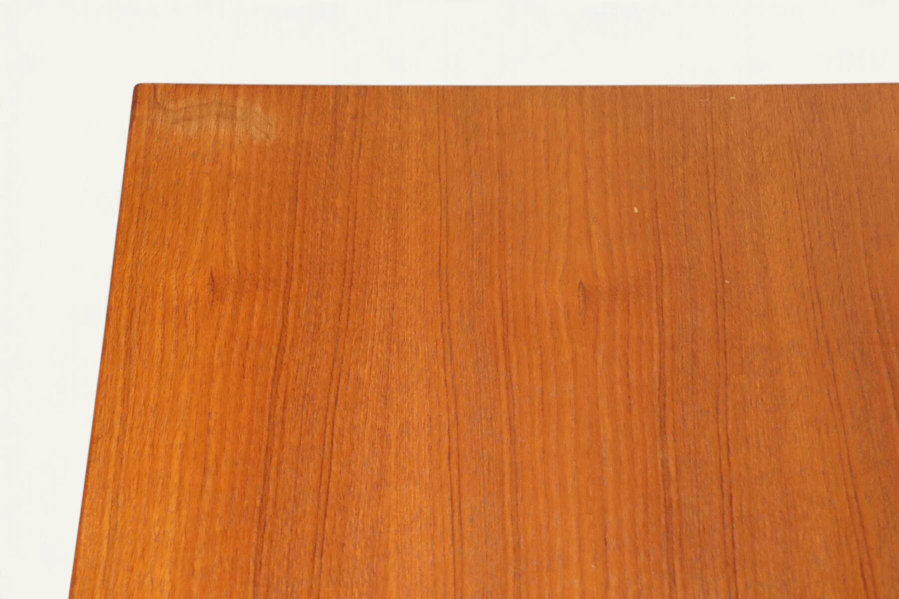 Rectangular extendable dining table in Scandinavian teak – 1960s