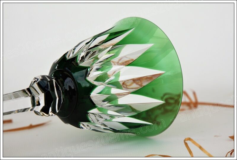 Series of 3 wine glasses from the Rhine Roemer St Louis Crystal model Provence