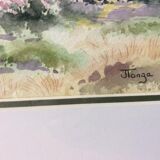 Aquarelle arbre en fleur
