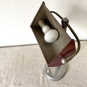 Lampe de bureau art déco en alu et tôle