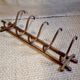 5-hook bistro wall coat rack on 1930s frame
