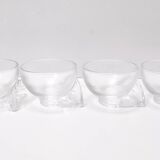 Set of Seven Crystal Serving Bowls by Taddei Sestini for Kristall Krisla