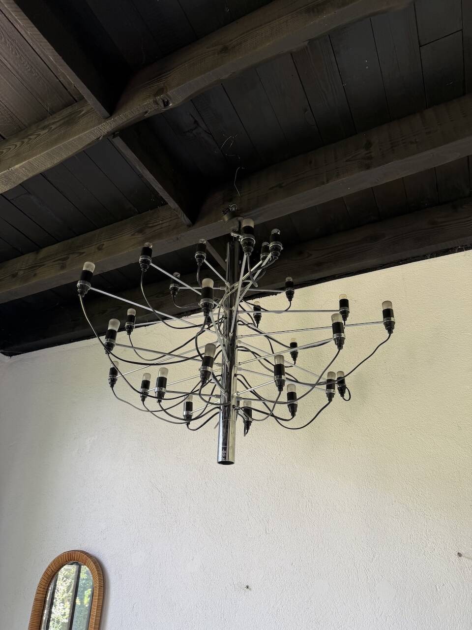 Lustre suspension Gino Sarfatti for Arteluce 30 lights model 2097 from the 1960s.
