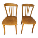 Pair of monobloc bistro chairs