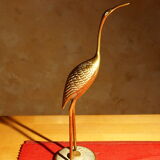 Vintage brass heron