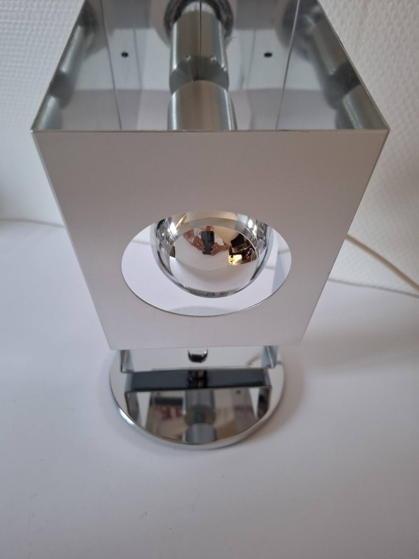 Lampe métal chromé 70's