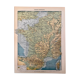 Old geological and physical map of France from 1897