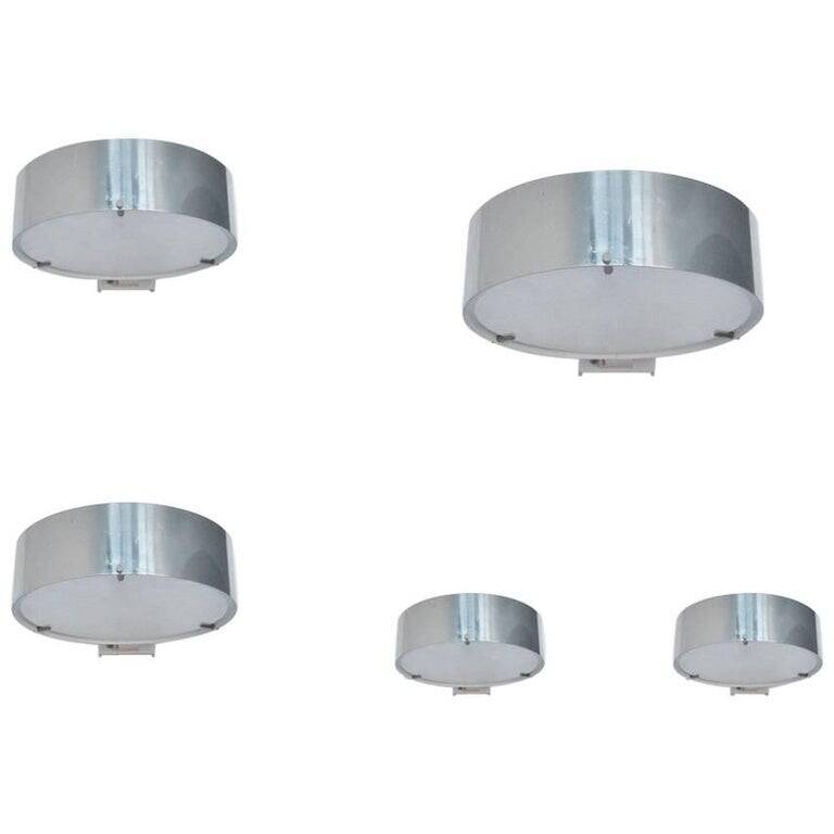 Chromed metal and glass wall lamp by Bruno Gatta for Stilnovo, Italy 1960's