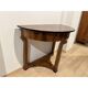 Biedermeier Demi-Lune Console Table in Walnut Veneer & Maple, Austria, 1830s