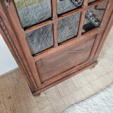 Old glass-fronted library in solid wood