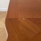 Round Louis XV dining table in solid cherry wood.