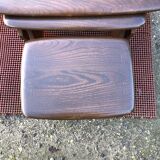 Vintage English nesting tables in elm.