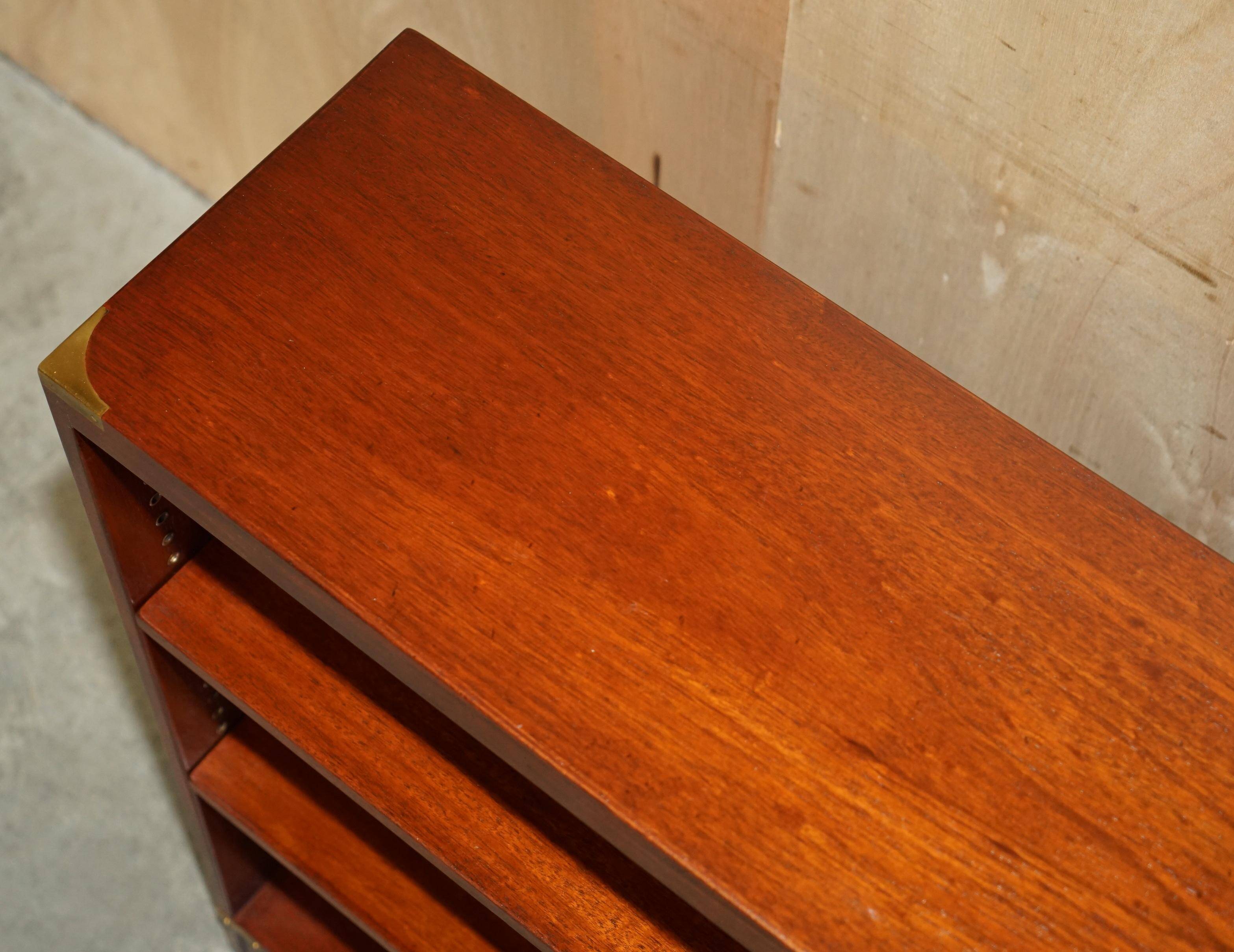 Low library campaign in solid mahogany by REH Kennedy