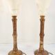 Pair of vintage lamps in natural stone and alabaster, PEGASAM style