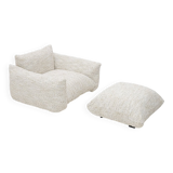 Marenco armchair set with ottoman by Mario Marenco for Arflex, 1970s