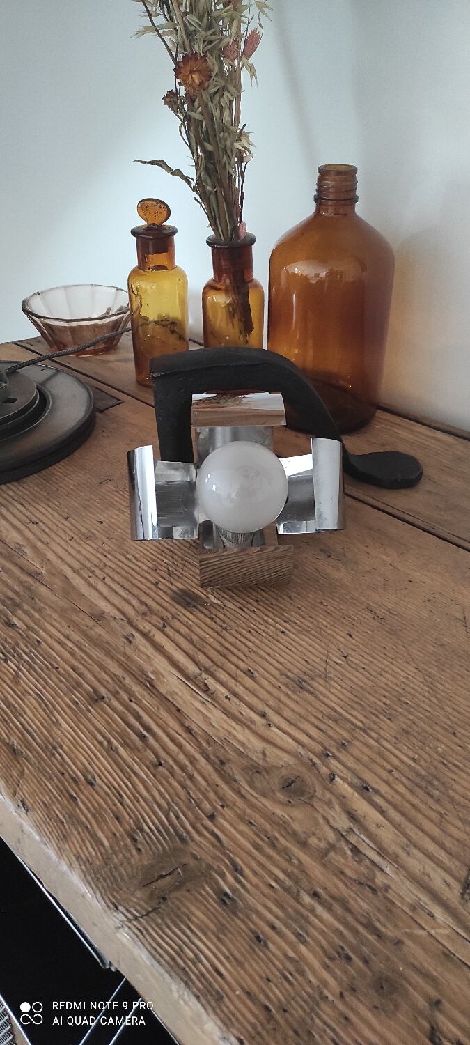 Silver Space Age wall light