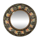 Decorative enamelled mirror on glass - Atelier des Remparts - unique piece and