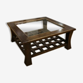 Very good quality wood wenge coffee table, 0.80m * 0.80m