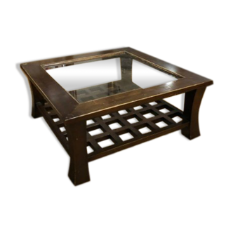 Very good quality wood wenge coffee table, 0.80m * 0.80m