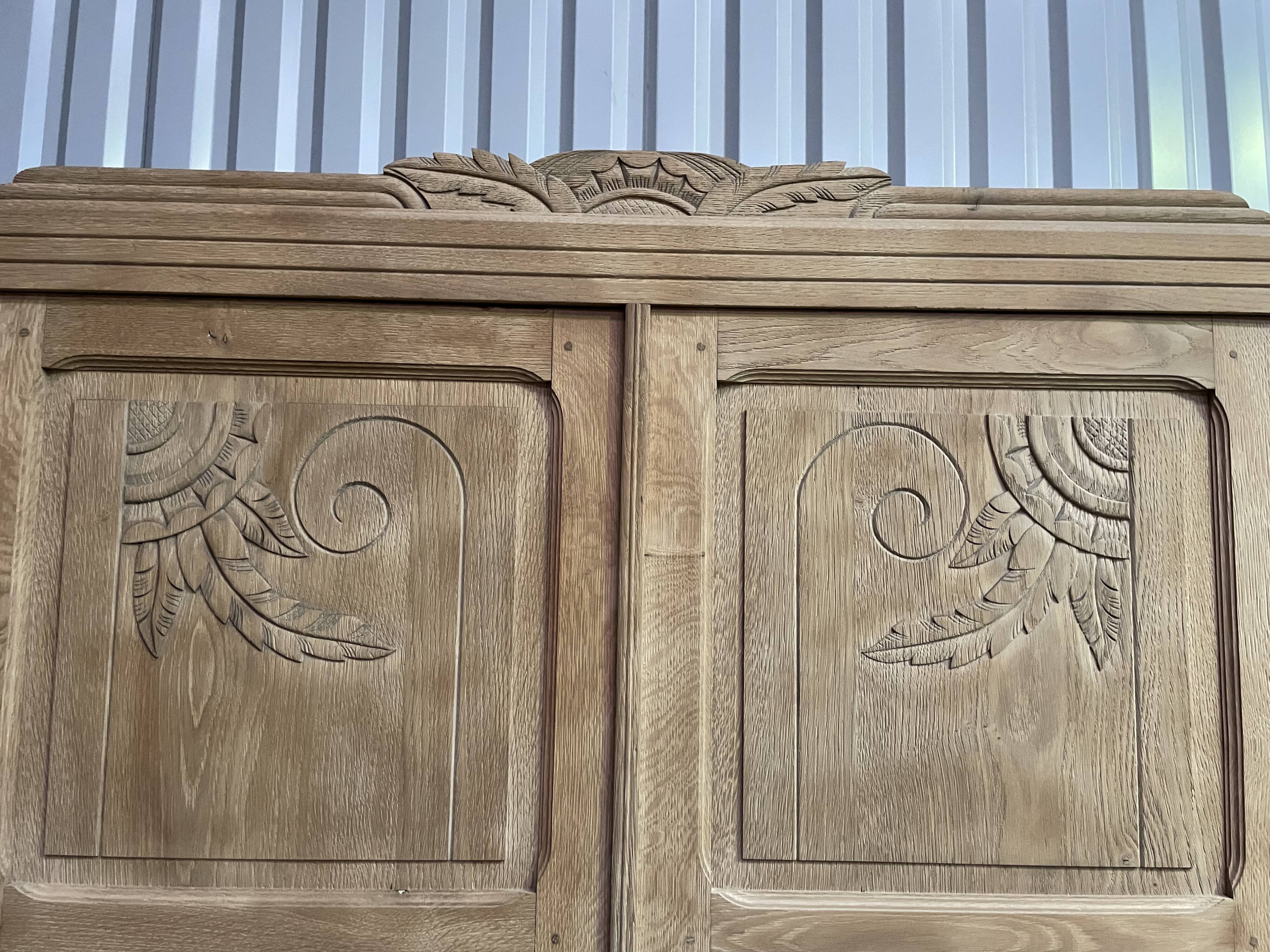 Wardrobe -Art Deco solid oak