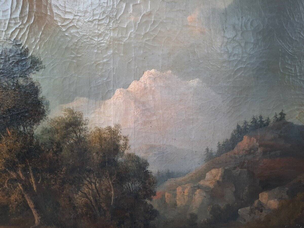 Peinture à l'huile de paysage français du XIXe siècle