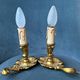 Paire de lampe en bronze style Louis XV