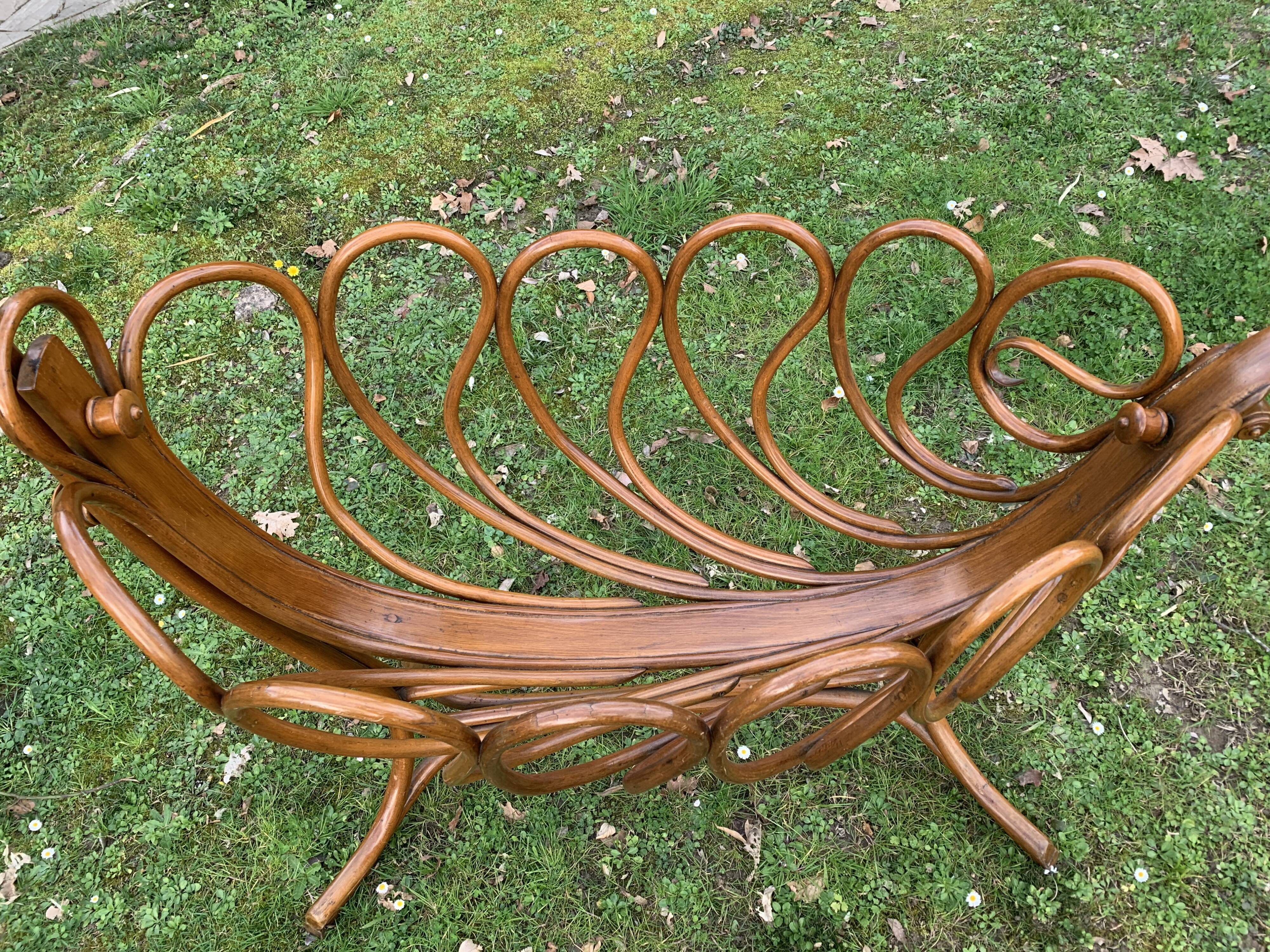 Antique Kohn wooden rocking cradle, cot or bassinet, 1900