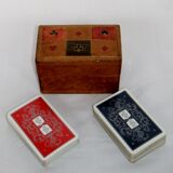 Card game BP Grimaud gilding collection card box leather box bridge